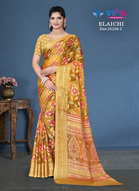 Elaichi 35226 A To D By Vipul Brasso Online Casual Wear Saree Wholesale